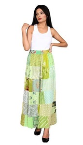 Jupe patchwork bohème décontractée de qualité standard avec décoration en dentelle taille durable et naturelle - Product Image 5