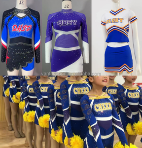 Ensembles de pom-pom girl sans manches personnalisables pour les uniformes de l'équipe scolaire - Product Image 3