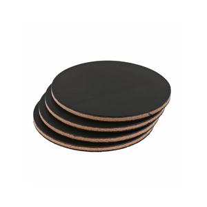 Posavasos redondos de alta calidad, juego de posavasos de cuero PU, 4 unidades, promoción al por mayor - Product Image 1