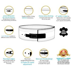 Cinturón de cuero de lujo de piel de vaca con hebilla de acero con diseño de palanca cinturones de cuero genuino de Pakistán - Product Image 2