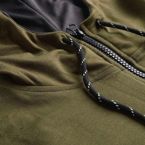 Survêtements vert olive en gros pour hommes – Fournisseur de survêtements décontractés deux pièces personnalisés (hoodie et pantalon de jogging) - Product Image 5