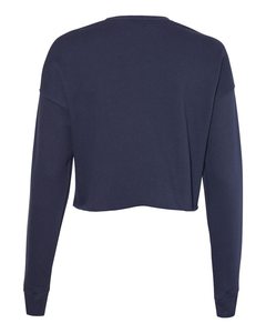 Sudadera recortada con hombros caídos para mujer, jersey de cuello redondo, suéter moderno ajustado a la moda con hombros caídos - Product Image 2