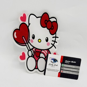 Plaques à cils en acrylique modernes, design spécial Saint-Valentin Hello Kitty, pour extensions de cils, avec pinces et bandelettes magnétiques - Product Image 5