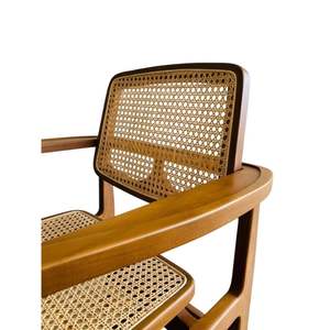 Silla de Comedor Moderna Minimalista Ecológica y Duradera de Ratán y Madera de Teca para Comedores, Hoteles y Restaurantes - Product Image 5