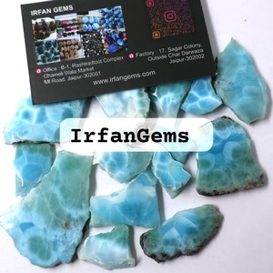 100% Natural Lariamr rebanada cabujón precio al por mayor lote hecho a mano de alta calidad Lairamr Fabricación de joyas piedra Larimar cabujón lote - Product Image 3