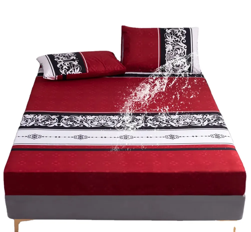 बिस्तर कवर फिटेड चादरें धोने योग्य रजाई अनुकूलित बिस्तर चादर अनुकूलित टुकड़े सांस लेने योग्य अल्ट्रा सॉफ्ट फार्महाउस बिस्तर सेट