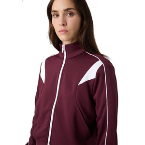Ensemble de survêtement de sport pour femme, haut à capuche, pantalon de jogging élastique, logo personnalisé imprimé, séchage rapide, respirant, antibactérien - Product Image 4