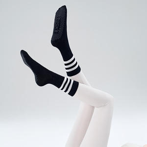 Women's Crew Sports Cotton Yoga Grip <b>Socks</b> Pilates Ladies Plain Solid <b>Thick</b> Terry Non-Slip Workout Gym Fitness Athletic Exercise - Product Image 4