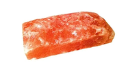 Tuile de sel rose de l'Himalaya d'un côté naturel, carreaux de brique de sel de l'Himalaya, carrelage de salle de spa de sel de l'Himalaya d'un côté naturel