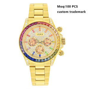 Luxury Mens Diamond Watch Stainless Steel Fashion Gfl-J9001 Mechanical <b>Wristwatches</b> OEM ODM - Product Image 3