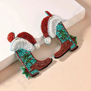 ต่างหูห้อยลูกปัดขนมปังขิงสไตล์โบฮีเมียนสำหรับผู้ชายลายการ์ตูนน่ารักทำด้วยมือเครื่องประดับหูสแตนเลสพร้อมเข็ม - Product Image 5