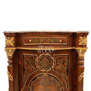 ตู้เก็บรองเท้าสไตล์ฝรั่งเศสสุดหรู พร้อมงานศิลปะภาพวาดทิวทัศน์ลายดอกไม้แบบฝังมุกและตกแต่งด้วยทองเหลือง สำหรับพระราชวัง - Product Image 2