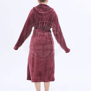 Peignoir en tissu éponge tissé pour femme, absorbant, avec logo sur le devant, de haute qualité, doux et lisse, pour la douche, le spa, l'hôtel et l'usage quotidien - Product Image 2