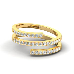 Bague élégante en or 18K, nouveau Design, bijoux fins en or massif avec de vrais diamants, à vendre - Product Image 1