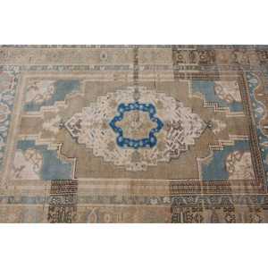 Alfombra Turca Vintage, Alfombra de 4x6.1 pies, Alfombra Azul con Diseño Floral - Product Image 4