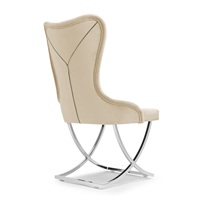 Chaise de salle à manger moderne de luxe de haute qualité avec base en métal confortable