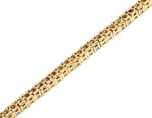 Bracelet élégant en or 10 carats avec diamants cultivés en laboratoire et pierres rondes étincelantes de style tennis classique pour femme - Product Image 5