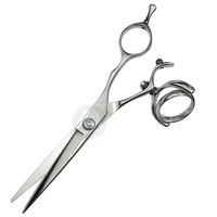 5.75 pouces professionnel Double pivotant ciseaux de coupe de cheveux ciseaux amincissants poignée décalée