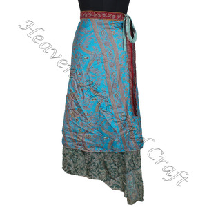 Maxi Boho เดรสเมจิกสไตล์วินเทจหลายสีสไตล์โบฮีเมียนแฟชั่นใหม่กระโปรงพันรอบผ้าไหมยาวแฟชั่นใส่สบายสำหรับฤดูร้อน - Product Image 5