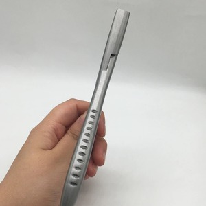 Pince à extensions de cheveux avec rainure lisse, 7 pouces, dents plates, argent, acier inoxydable, outils pour extensions de cheveux pré-collées - Product Image 6