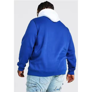 Vente à chaud sweats à capuche en coton mélangé pour hommes personnalisés sweats à capuche lourds couleur unie imprimé à manches longues prix bon marché - Product Image 2