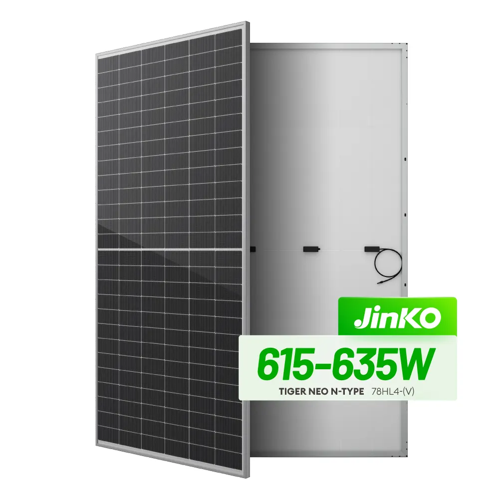 Panel solar mono de alta potencia Jinko 615W 625W 635W Power House Poniendo paneles solares en el techo