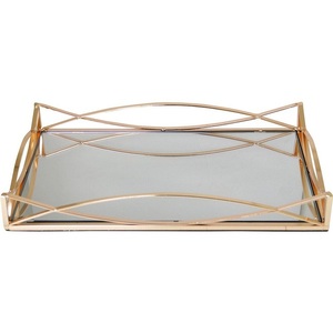 Nouvel arrivage Plateau de décoration de table pour fête de mariage Plateau de service en métal de finition plaqué argent au prix de gros pour l'exportation - Product Image 1
