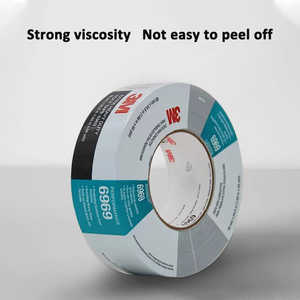 Ruban adhésif en tissu gris argenté super collant 3M 6969, étanche, haute viscosité, en PET, pour tapis et sols, thermofusible, pour scellage de sacs - Product Image 5