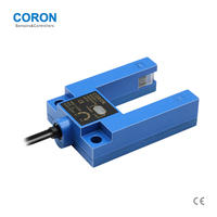 Sensor Jarak Fotoelektrik LED Inframerah NPN CORON GG30-1 30mm Tipe Slot dengan Kabel Keluaran untuk Kontrol Mesin Presisi
