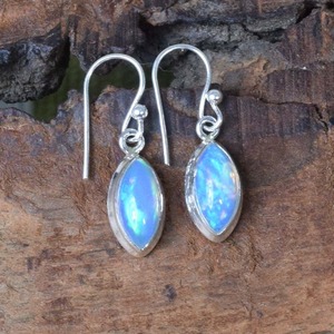 Crochet boucle d'oreille bijoux faits à la main Welo opale éthiopienne 925 argent Sterling pierre naturelle concepteur boucle d'oreille cadeau pour anniversaire - Product Image 4