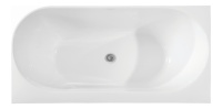 Baignoire autoportante en acrylique robuste, ovale, blanche, à double extrémité, pour hôtel, villa, spa, rénovation de salle de bain