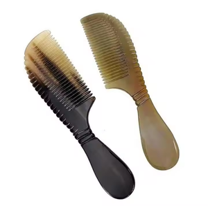 Peine de cuerno de búfalo hecho a mano con sin mango para mujeres personalizado de alta calidad para exportación en asequible por Crescent ctafts - Product Image 2