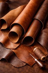 Rouleau de cuir pleine fleur en peau de vache véritable, épaisseur 0,8-1,2 mm, brossé et suédé pour meubles - Product Image 5