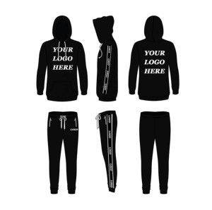 ชุดวอร์มผ้าฝ้ายสั่งทำโลโก้ได้งดงามชุดวอร์มสตรีทแวร์เฮฟวี่เวทสำหรับทุกฤดูกาล - Product Image 1