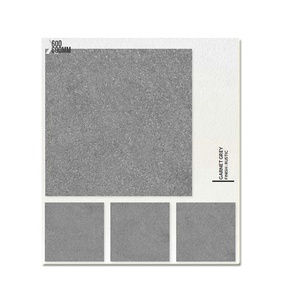 Azulejos de pared de suelo pulido semimate de porcelana rústica gris para baño 60x60cm 8,5mm de espesor antideslizante marca WALLMARK - Product Image 3