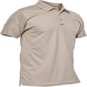Polo de golf tactique de performance personnalisé pour hommes, maillot piqué 100% coton, manches courtes anti-rides - Product Image 4