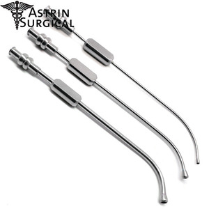 Juego de 3 piezas de cánula dental Tubo de succión sinusal 2,5mm, 3mm y 4mm Instrumentos quirúrgicos de implante de 6" - Product Image 1