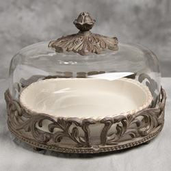Vintage Antique Cake Stand with Glass Dome Elegant Luxury Cloche Dessert Display Stand for Weddings Parties Bakery Home <b>Decor</b> - Product Image 3