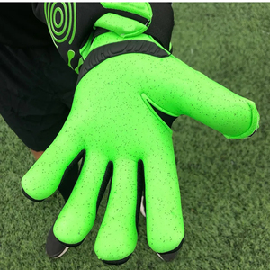 Gants de gardien de but de football en cuir antidérapants avec sangle de poignet réglable et fermeture éclair pour enfants - Product Image 3