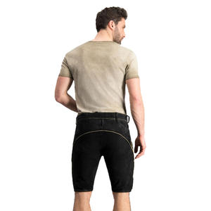 Bavarian Style Lederhosen <b>Shorts</b> Black Tanned Deer <b>Leather</b> <b>Shorts</b> <b>Men's</b> Customized <b>Shorts</b> Made in Pakistan - Product Image 2