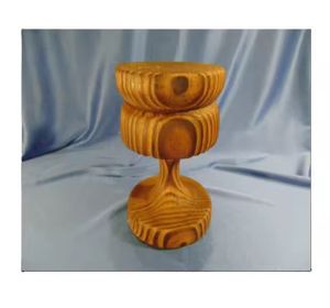 Vente chaude forme ronde gâteau en bois support 1 niveau pour la maison ustensiles de cuisine fêtes d'anniversaire et de mariage présentoir de nourriture - Product Image 1