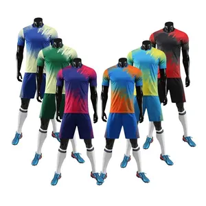 100% Polyester vêtements d'équipe personnalisés avec Logo uniformes de football/nouveauté meilleure vente fournisseur d'uniformes de football au Pakistan adultes