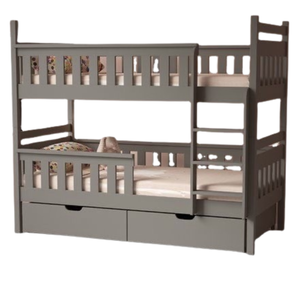 Literas de alta calidad para niños con escalera y cajones Litera de madera maciza con pasamanos Producto Cotumize - Product Image 5