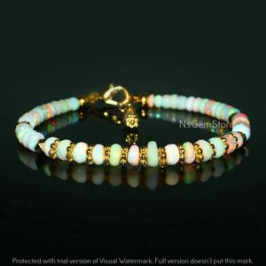 Elegant Natural White Rainbow Ethiopian Opal Fire Gemstone <b>for</b> <b>Bracelet</b> Trendy Religious Christian Wedding Jewelry <b>Beaded</b> - Product Image 4