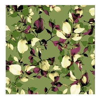 Tela de Poliéster 125 Koshibo Suave con Estampado Digital Personalizado sobre Fondo Negro y Flores Nuevas para Vestido de Noche de Boda para Mujer