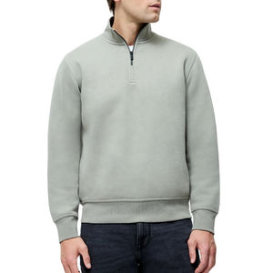 Haut à demi-fermeture éclair pour hommes unisexe 100% coton pour l'hiver Design personnalisé sweats à capuche colorés et solides 2025 - Product Image 1