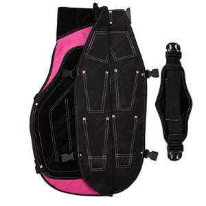 Meilleure vente tablier de forgeron en cuir chape en toile ceinture réglable avec boucle soutien du dos ceinture en mousse double sangles de jambe doublure en maille - Product Image 6