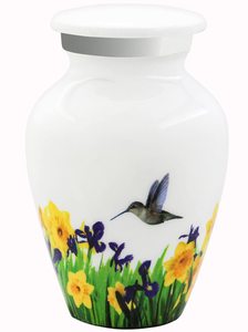 Urne funéraire américaine en acier inoxydable argenté pour cendres humaines, finition brillante, capacité de 200 pouces cubes, écologique et durable - Product Image 2