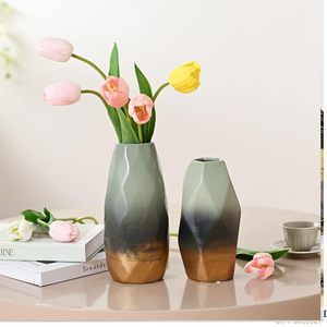 Florero de cerámica hecho a mano indio de Estilo Vintage diseño contemporáneo para el hogar, oficina y hotel a precio mayorista - Product Image 1