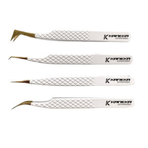 Pinzas de extensión de pestañas, venta al por mayor, pestañas de Color oro blanco y etiqueta privada personalizada y pinzas de pestañas para instrumentos de belleza - Product Image 1